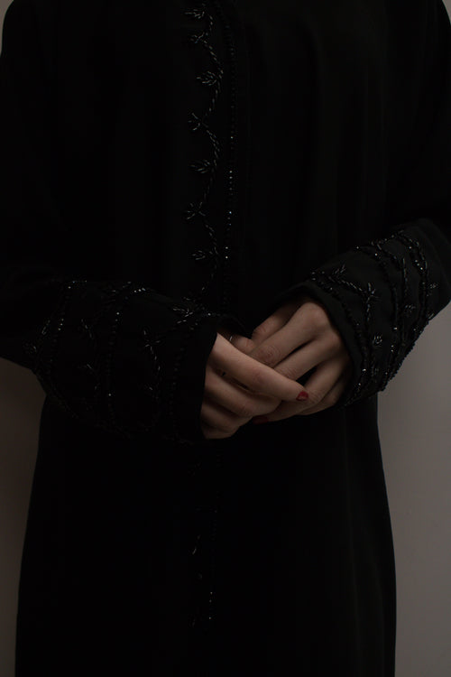 Black Beaded Abaya