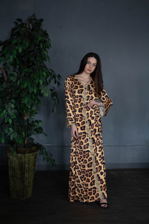Cheetah Print Arabian Dress