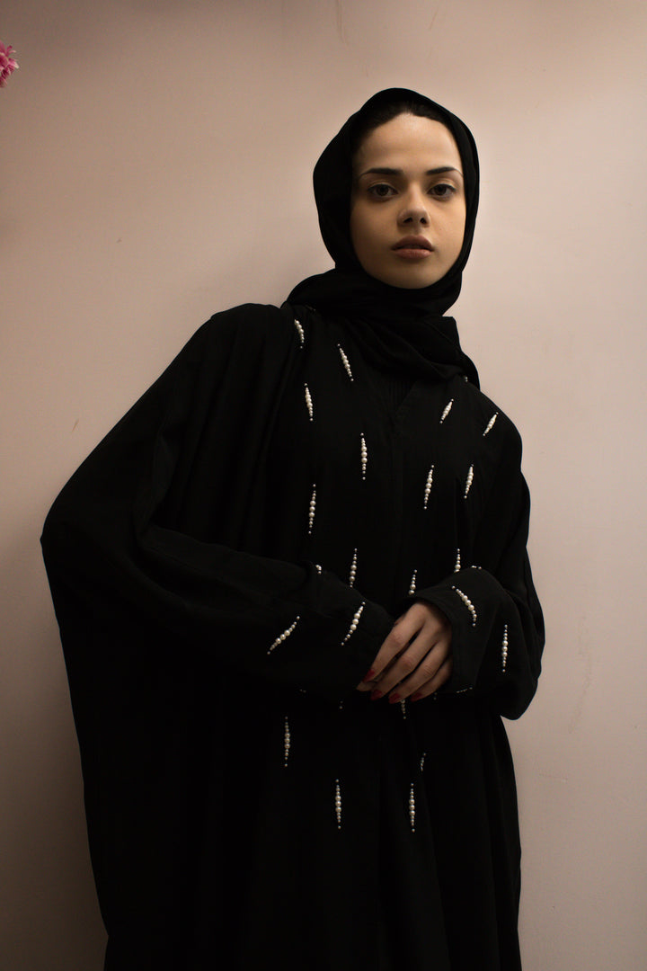 Pearl Black Abaya