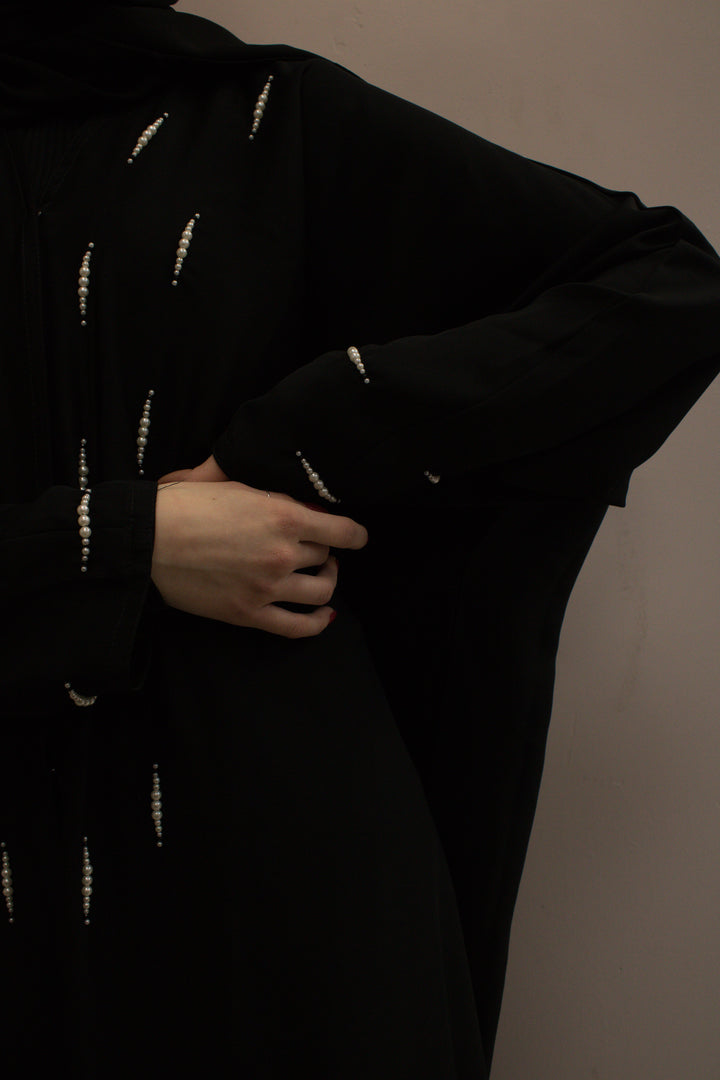 Pearl Black Abaya