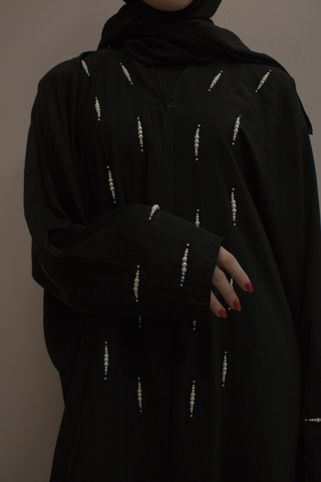 Pearl Black Abaya