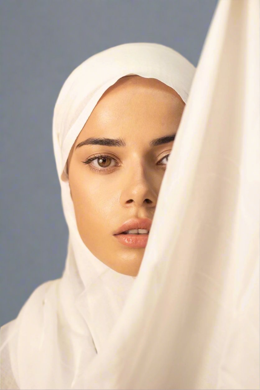 White Modal Hijab