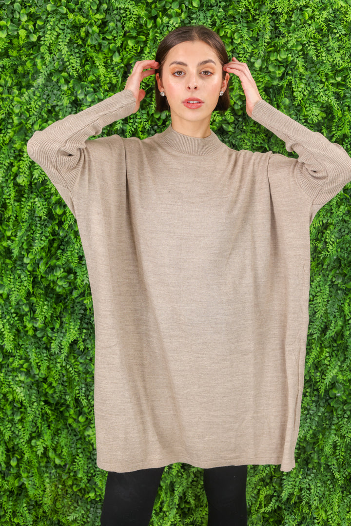 Ribbed arms Tunic Top