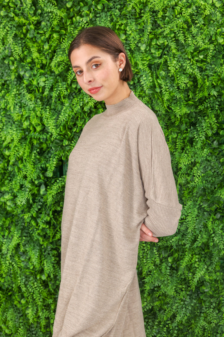 Ribbed arms Tunic Top