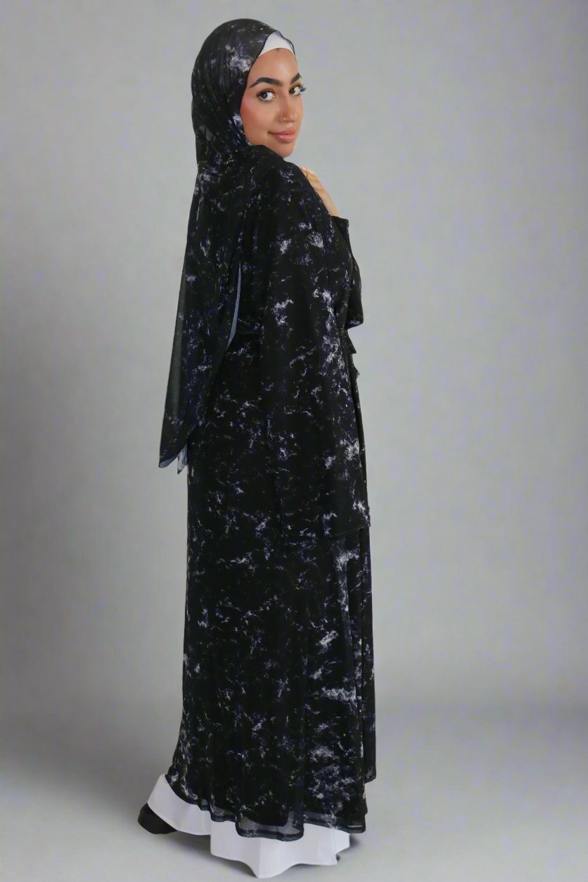 Black & White Abaya