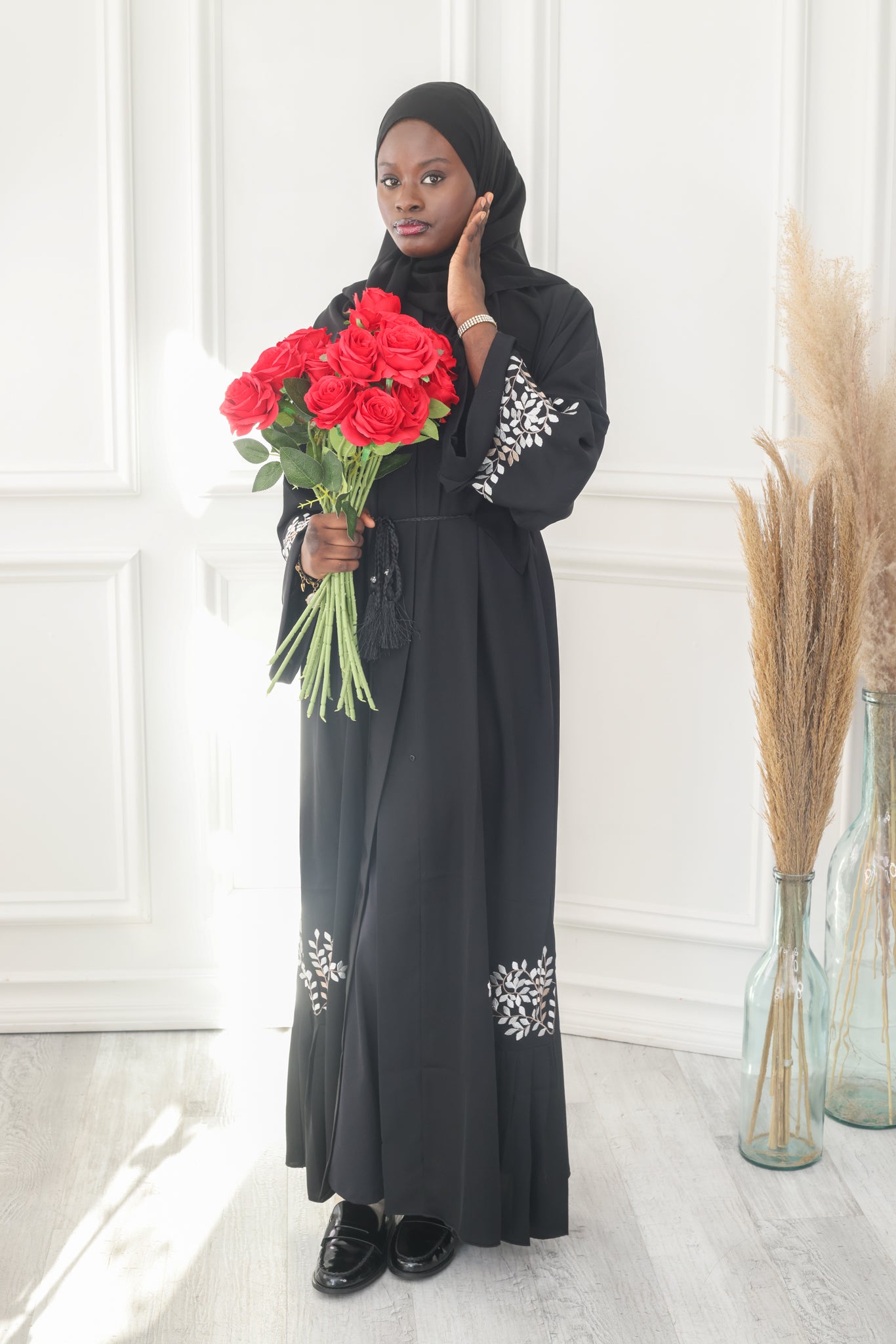 Belted abaya shop