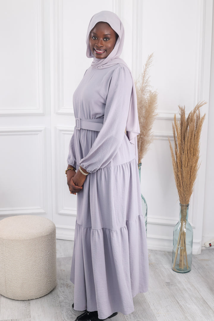 Belted Tiered Maxi Dress