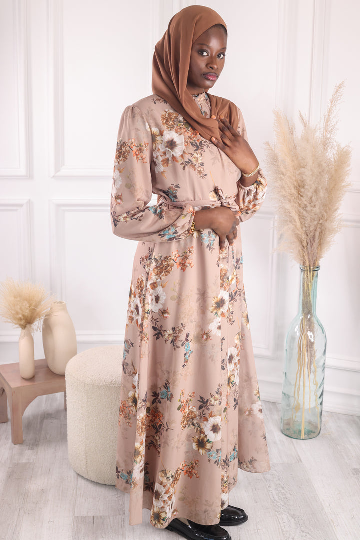 Floral Chiffon Maxi Dress